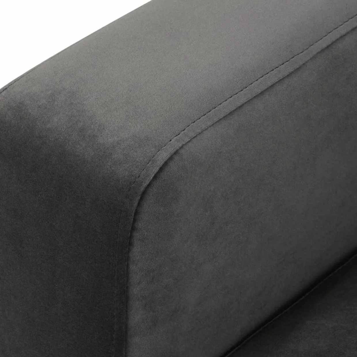 Canapé Panoramique gauche Velours Venus 6 Places gris - 326x236x90 cm-Mazzini Sofas Sale