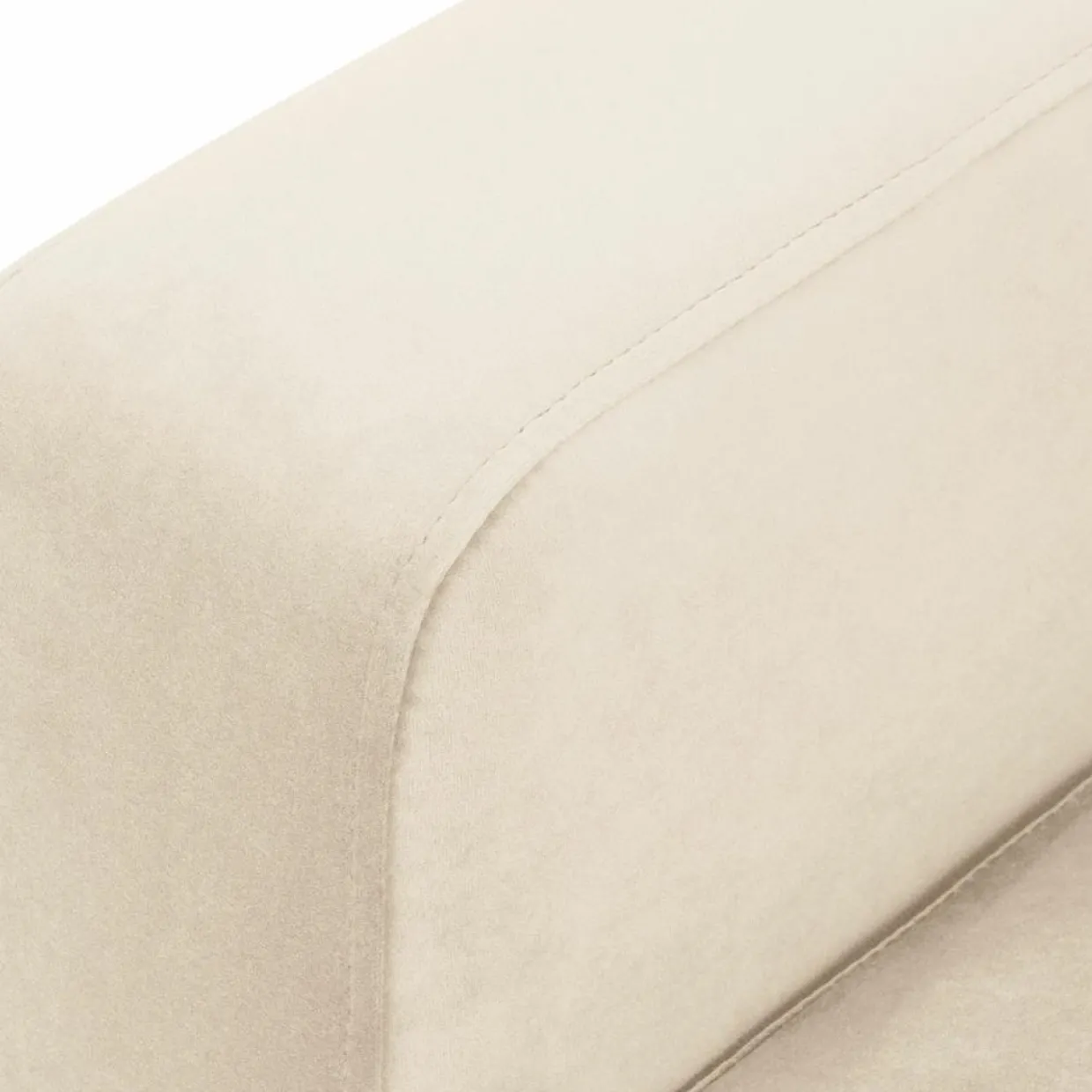 Mazzini Sofas Canapés^Canapé Panoramique gauche Velours Venus 6 Places beige clair - 326x236x90 cm
