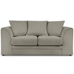 Mazzini Sofas Canapés^Canapé Quince Velours côtelé 2 Places gris clair - 150x92x80 cm