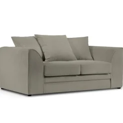 Mazzini Sofas Canapés^Canapé Quince Velours côtelé 2 Places gris clair - 150x92x80 cm