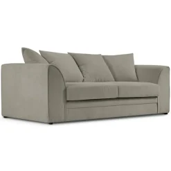 Mazzini Sofas Canapés^Canapé Quince Velours côtelé 3 Places gris clair - 182x92x80 cm