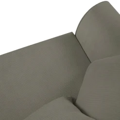 Mazzini Sofas Canapés^Canapé Quince Velours côtelé 3 Places gris clair - 182x92x80 cm