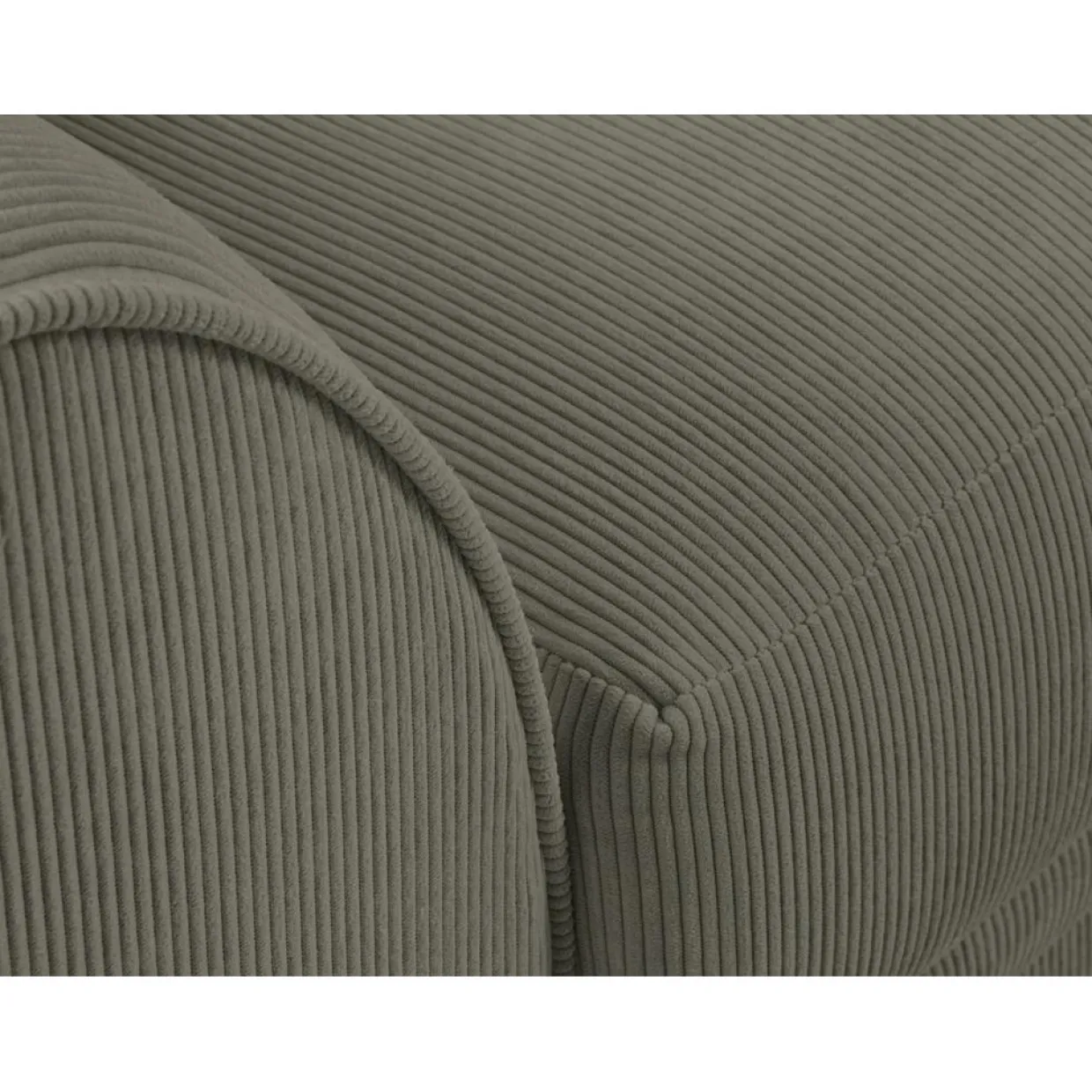 Mazzini Sofas Canapés^Canapé Quince Velours côtelé 3 Places gris clair - 182x92x80 cm