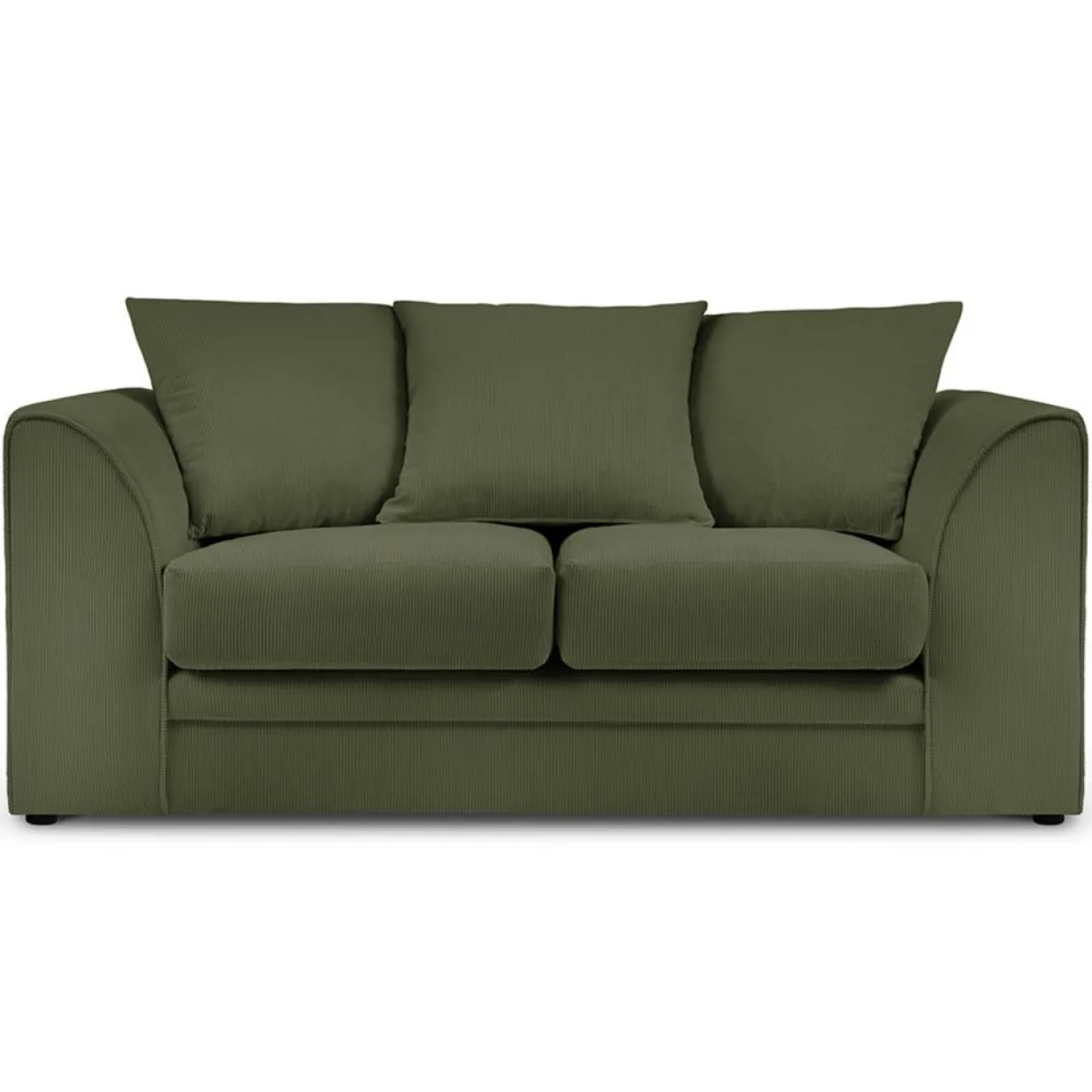 Canapé Quince Velours côtelé 2 Places vert - 150x92x80 cm-Mazzini Sofas Sale
