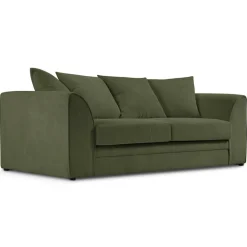 Mazzini Sofas Canapés^Canapé Quince Velours côtelé 3 Places vert - 182x92x80 cm