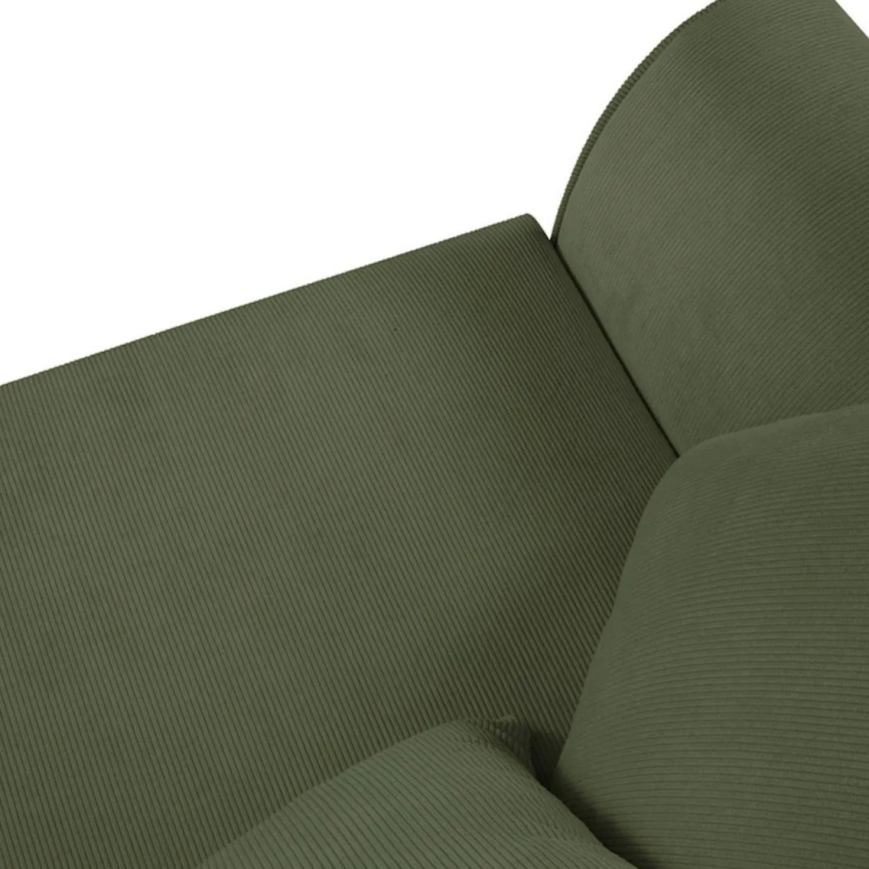 Mazzini Sofas Canapés^Canapé Quince Velours côtelé 3 Places vert - 182x92x80 cm