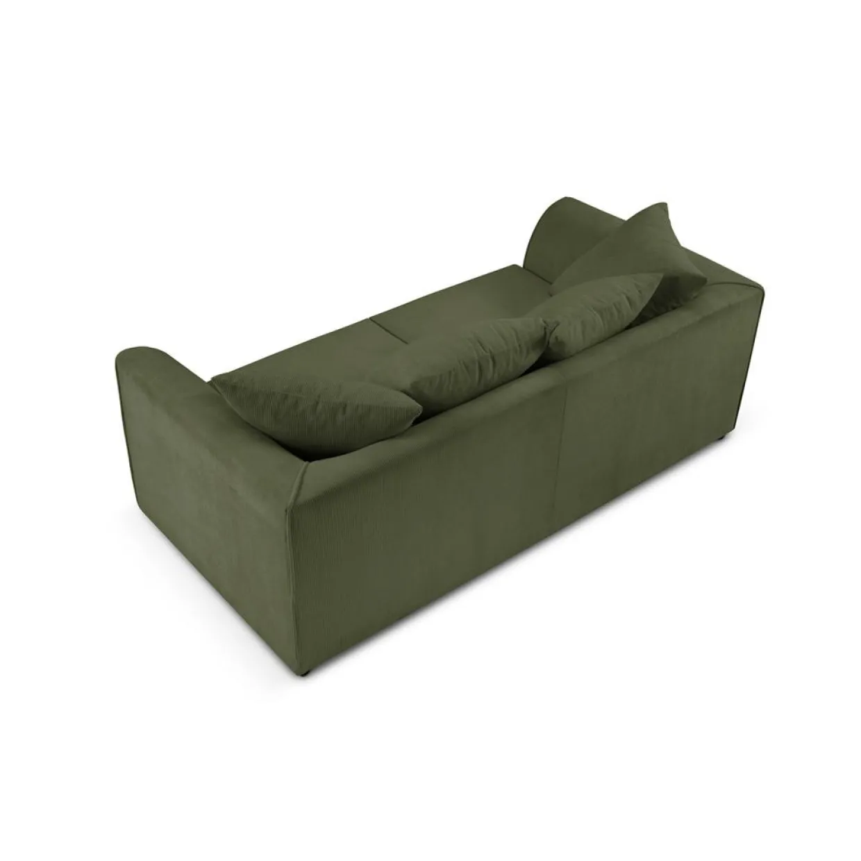 Mazzini Sofas Canapés^Canapé Quince Velours côtelé 3 Places vert - 182x92x80 cm