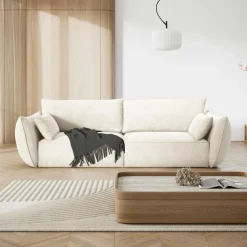 Canapé Vanda 3 Places beige clair - 208x100x85 cm-Mazzini Sofas Hot