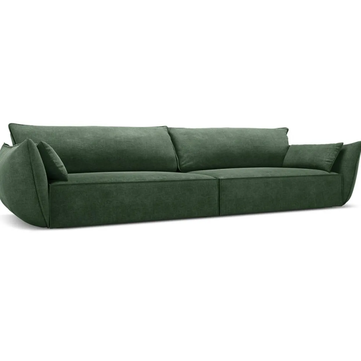 Canapé Vanda 4 Places vert bouteille - 248x100x85 cm-Mazzini Sofas Online