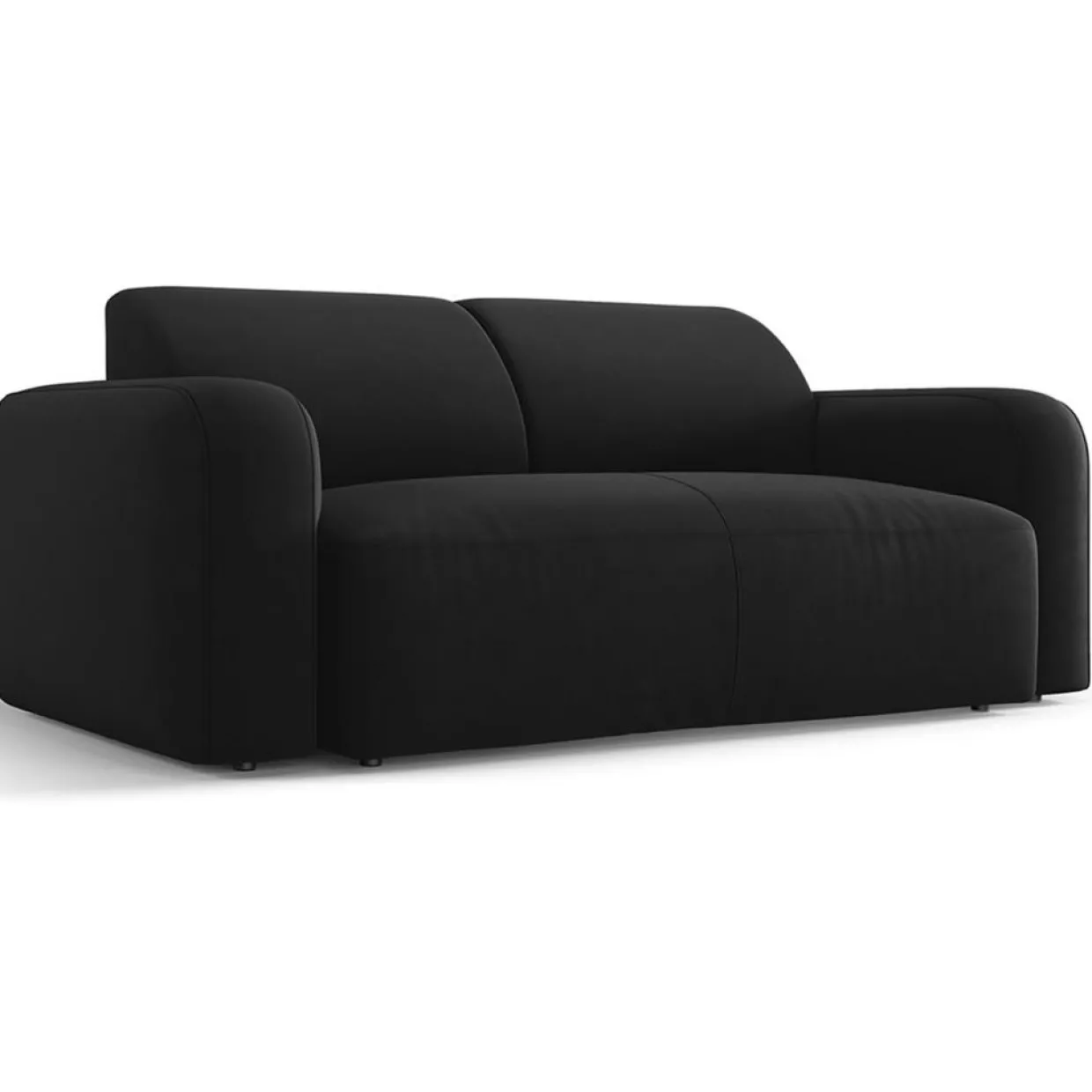 Mazzini Sofas Canapés^Canapé Velours Jasmin 2 Places noir - 170x95x72 cm