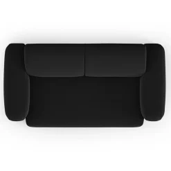 Mazzini Sofas Canapés^Canapé Velours Jasmin 2 Places noir - 170x95x72 cm