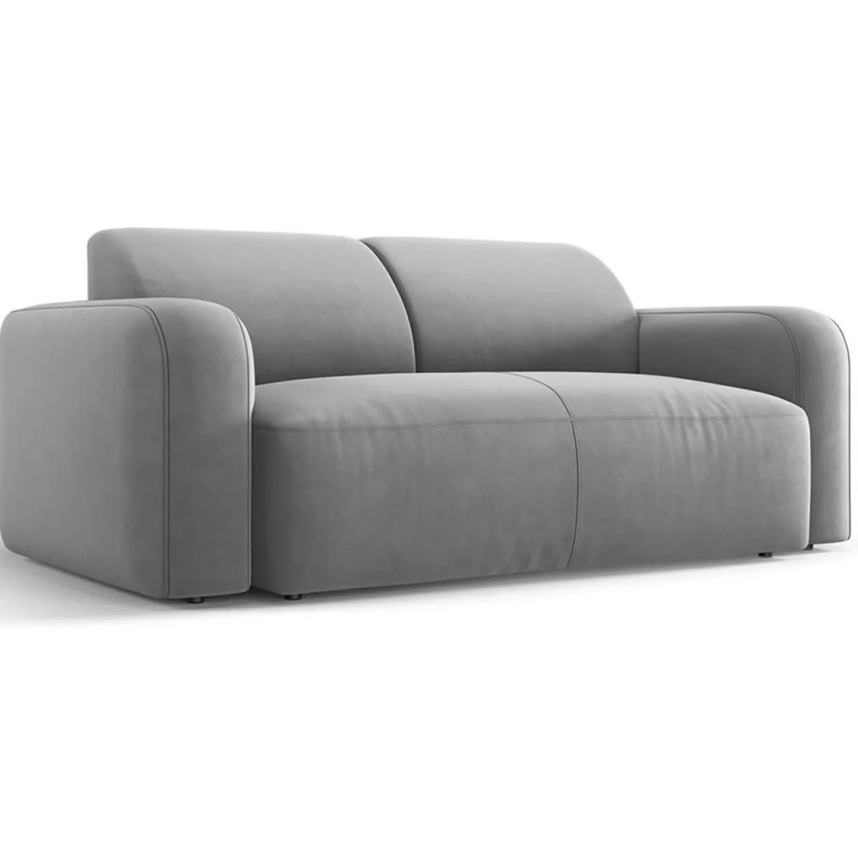 Mazzini Sofas Canapés^Canapé Velours Jasmin 2 Places gris - 170x95x72 cm