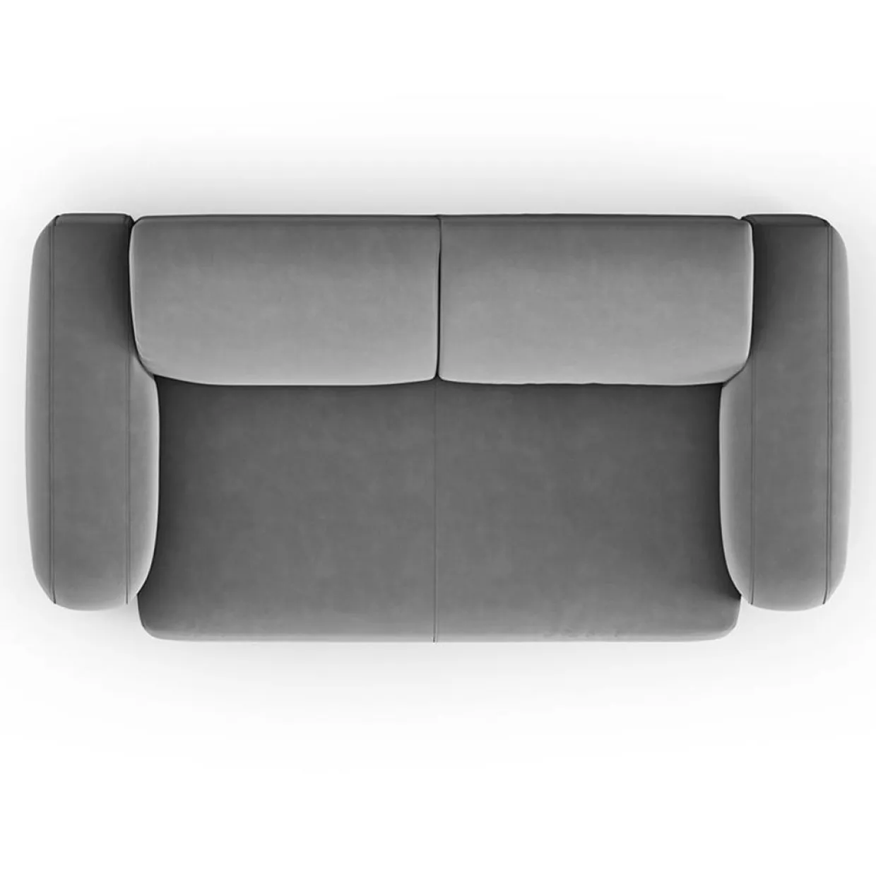 Mazzini Sofas Canapés^Canapé Velours Jasmin 2 Places gris - 170x95x72 cm