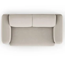 Canapé Velours Jasmin 2 Places beige - 170x95x72 cm-Mazzini Sofas New