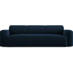 Mazzini Sofas Canapés^Canapé Velours Jasmin 3 Places bleu roi - 235x95x72 cm