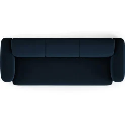 Mazzini Sofas Canapés^Canapé Velours Jasmin 3 Places bleu roi - 235x95x72 cm