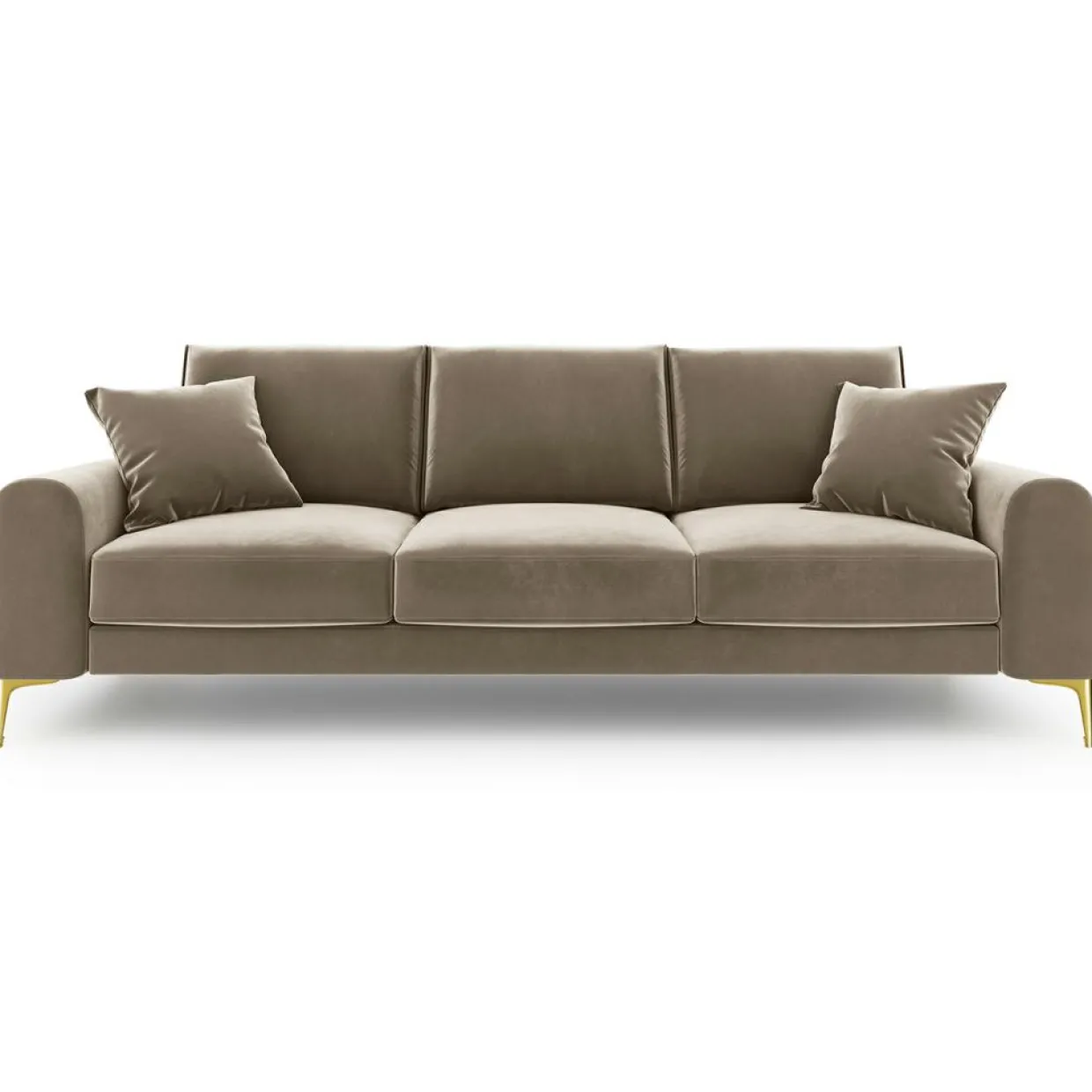 Mazzini Sofas Canapés^Canapé Velours Madara beige - 237x102x90 cm