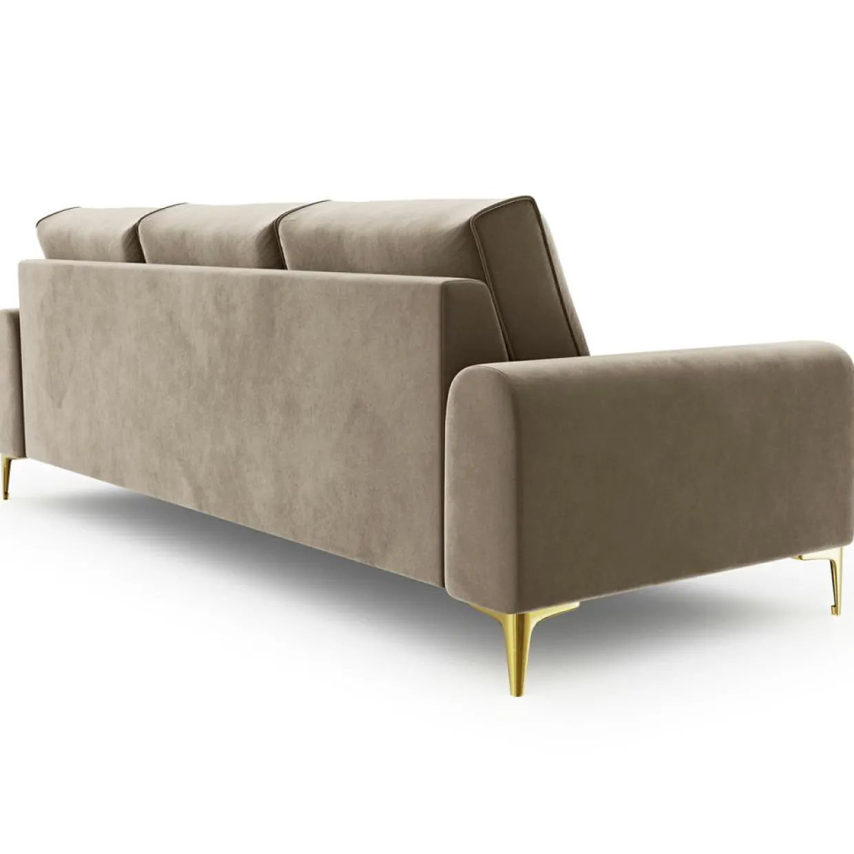 Mazzini Sofas Canapés^Canapé Velours Madara beige - 237x102x90 cm
