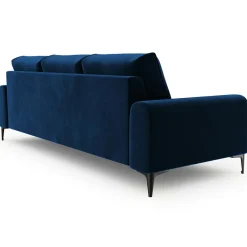 Canapé Velours Madara bleu roi - 222x102x90 cm-Mazzini Sofas Best