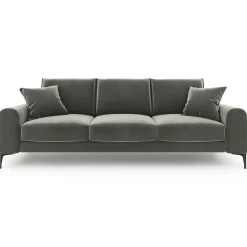 Mazzini Sofas Canapés^Canapé Velours Madara gris - 222x102x90 cm
