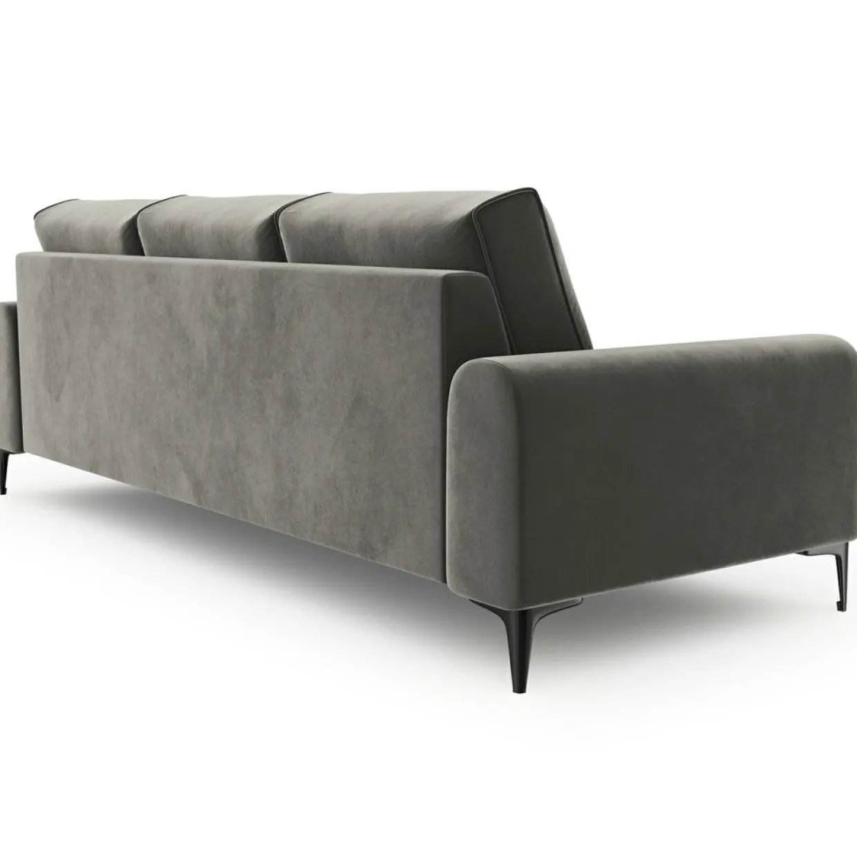 Mazzini Sofas Canapés^Canapé Velours Madara gris - 222x102x90 cm
