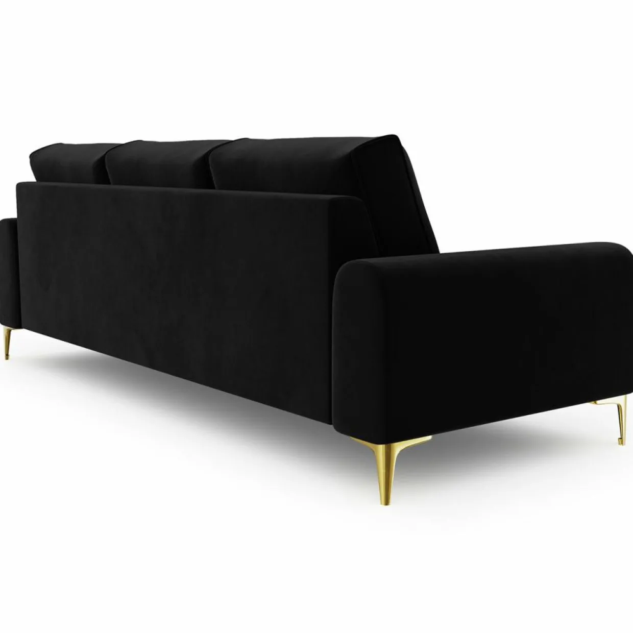 Canapé Velours Madara noir - 237x102x90 cm-Mazzini Sofas Best