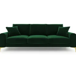 Canapé Velours Madara vert bouteille - 237x102x90 cm-Mazzini Sofas New