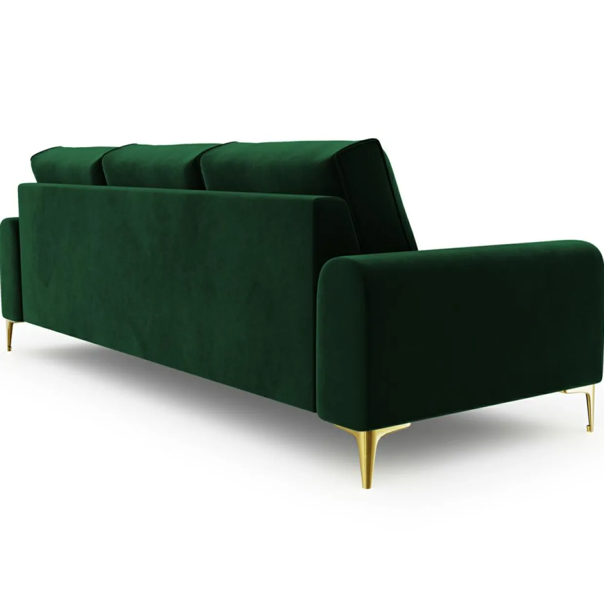 Canapé Velours Madara vert bouteille - 237x102x90 cm-Mazzini Sofas New