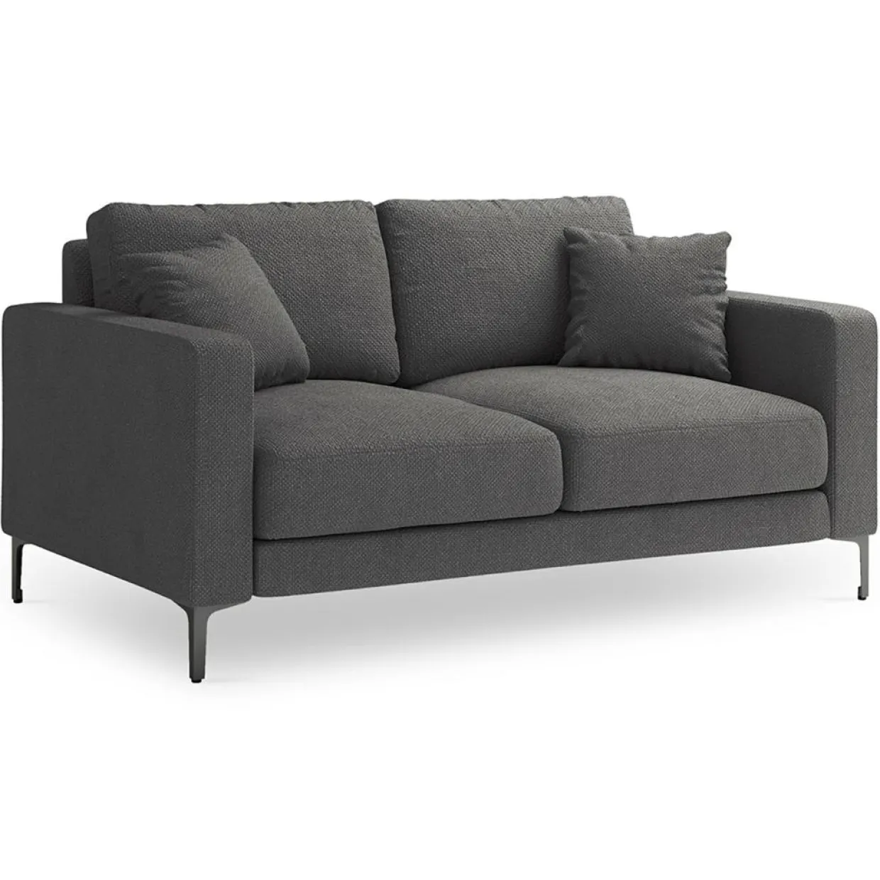 Mazzini Sofas Canapés^Canapé Venus 2 Places gris foncé - 158x92x90 cm