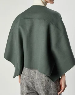 Cape 100% Laine Lou verte-Lou Andrea Online