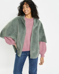 Femme Lou Andrea Vestes, Blousons^Cape en Fausse Fourrure Hope laurel