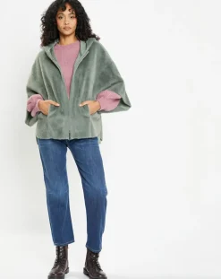 Femme Lou Andrea Vestes, Blousons^Cape en Fausse Fourrure Hope laurel