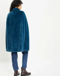 Cape en Fausse Fourrure Mimi bleue-Lou Andrea Best