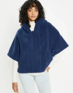 Femme Lou Andrea Vestes, Blousons^Cape en Fausse Fourrure Td02 Mont indigo