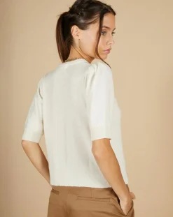 Femme Cashmere Tribu Gilets Et Cardigans^Cardigan 100% Cachemire Claire manches ballon écru