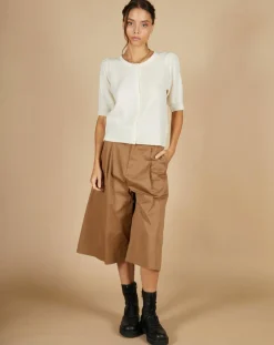 Femme Cashmere Tribu Gilets Et Cardigans^Cardigan 100% Cachemire Claire manches ballon écru