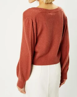 Cardigan 100% Cachemire Dimitri col V vieux rose-Galeries Lafayette Online