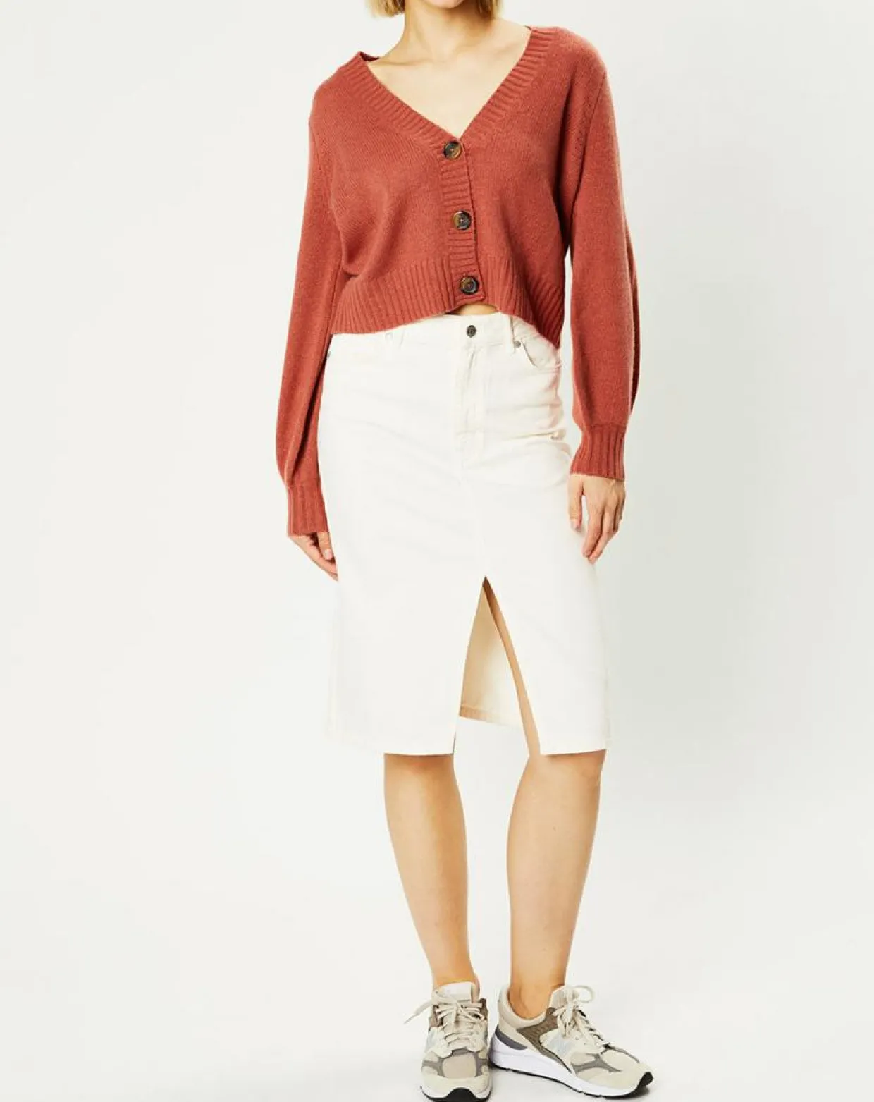 Cardigan 100% Cachemire Dimitri col V vieux rose-Galeries Lafayette Online