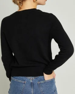 Cardigan 100% Cachemire Sonia noir-MAX&MOI Hot