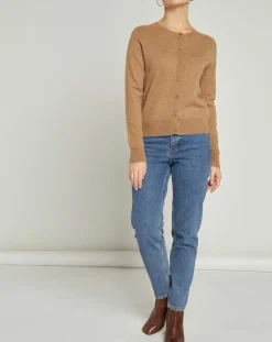 Femme MAX&MOI Gilets Et Cardigans^Cardigan 100% Cachemire Sonia beige chiné