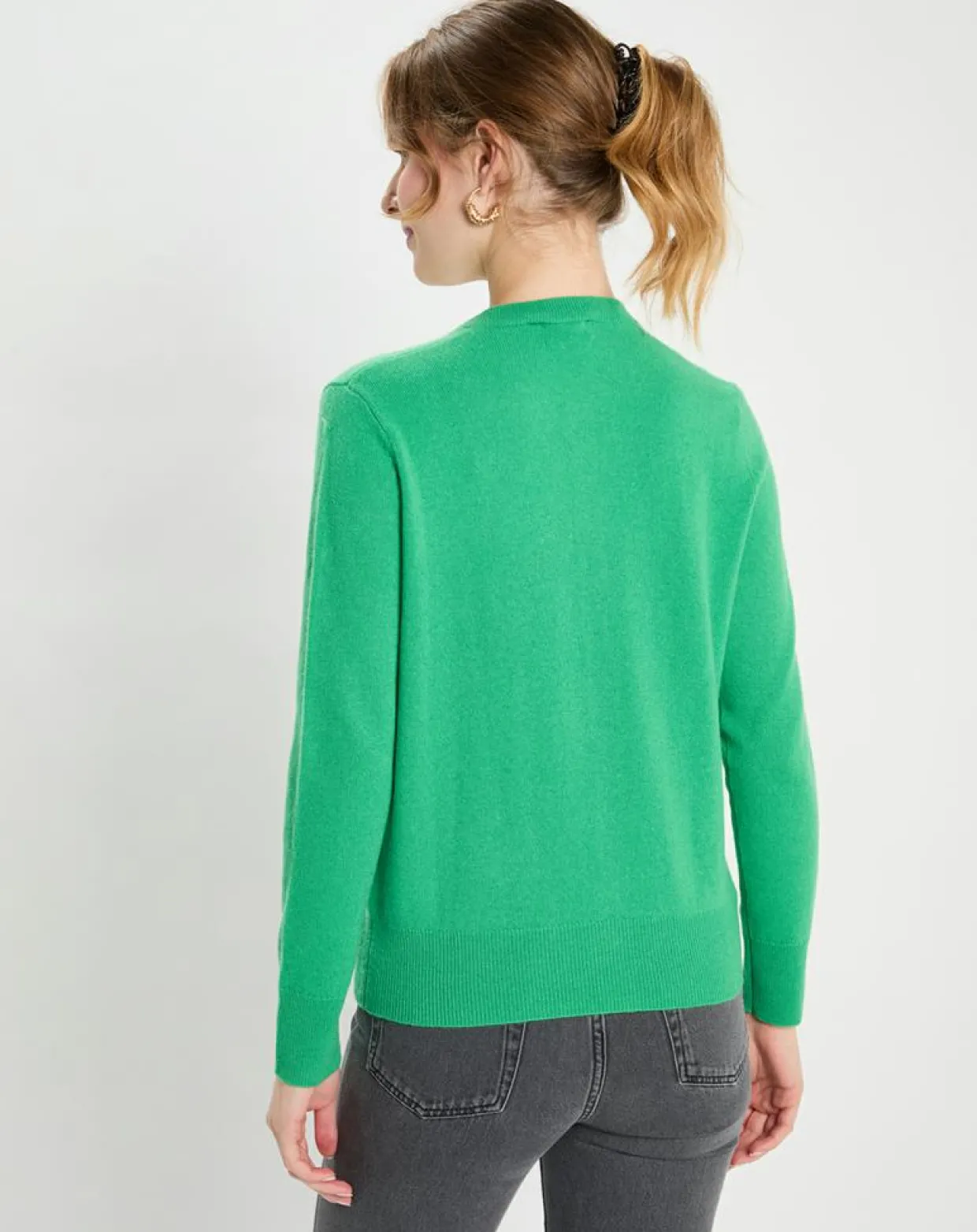 Cardigan 100% Cachemire Zacao vert emeraude-Galeries Lafayette Clearance