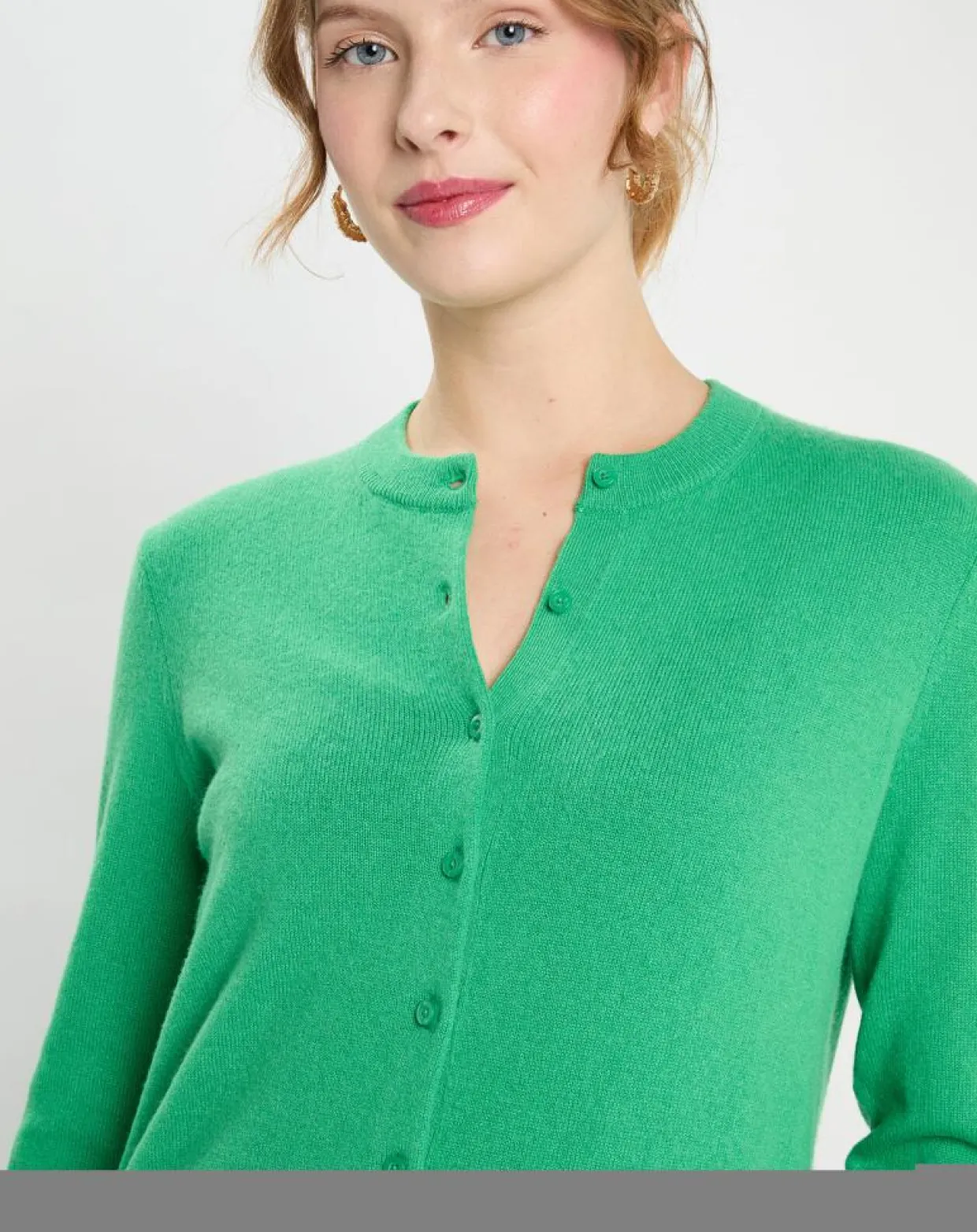 Cardigan 100% Cachemire Zacao vert emeraude-Galeries Lafayette Clearance