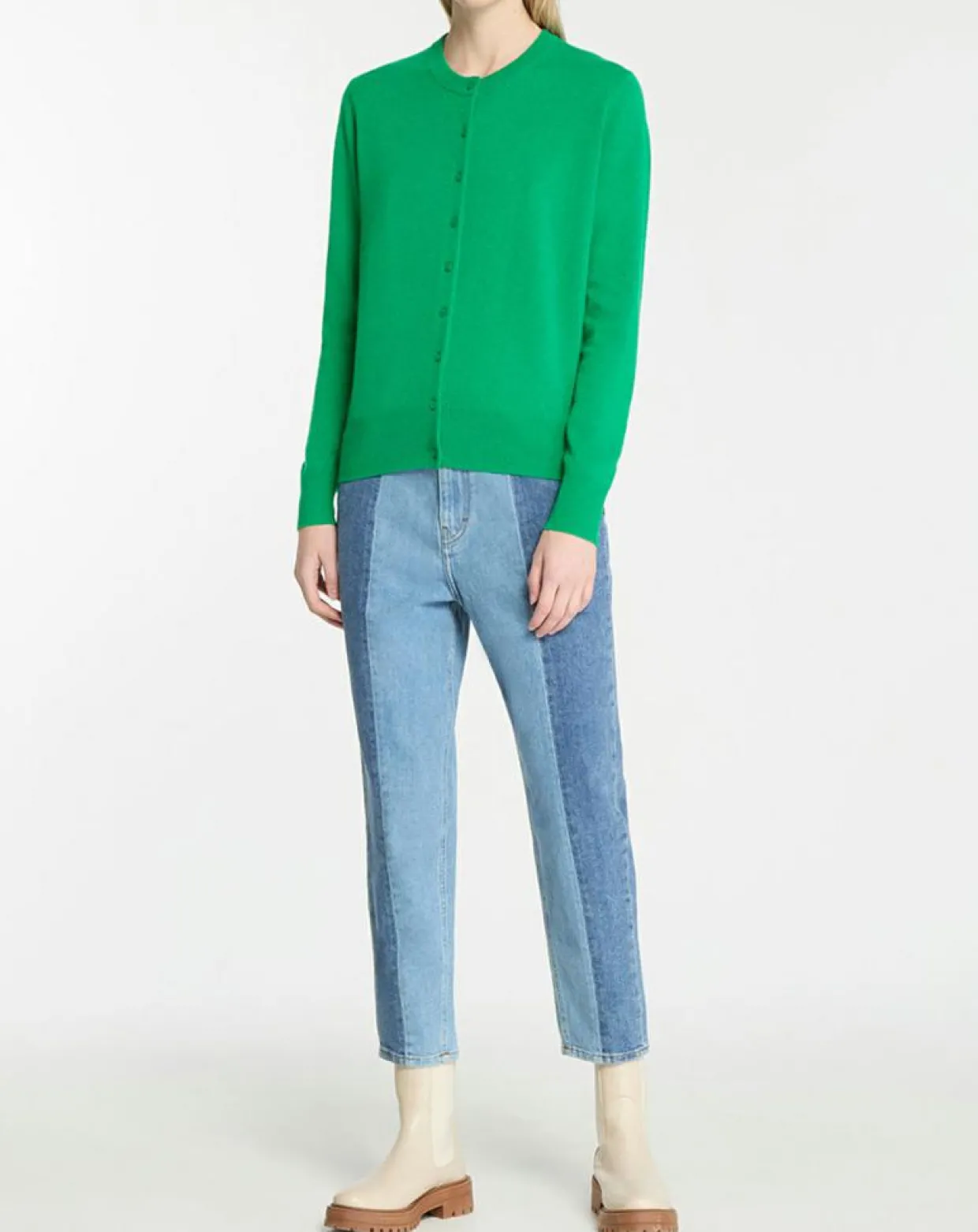 Cardigan 100% Cachemire Zacao vert emeraude-Galeries Lafayette Clearance