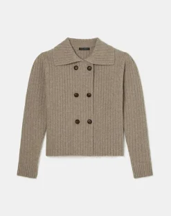 Cardigan 100% Laine Goldie noisette-Tara Jarmon Hot