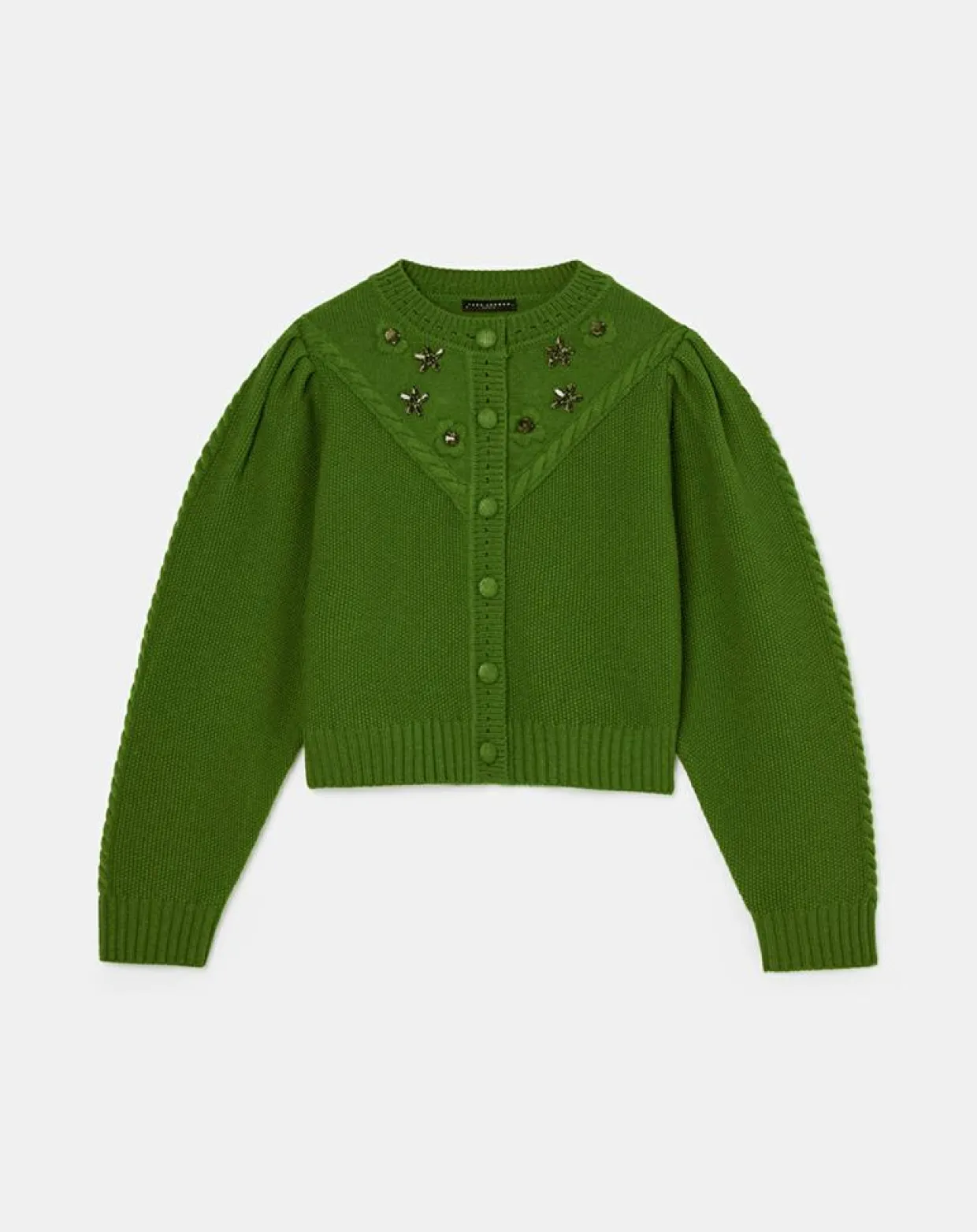 Cardigan 100% Laine Gustave cactus-Tara Jarmon