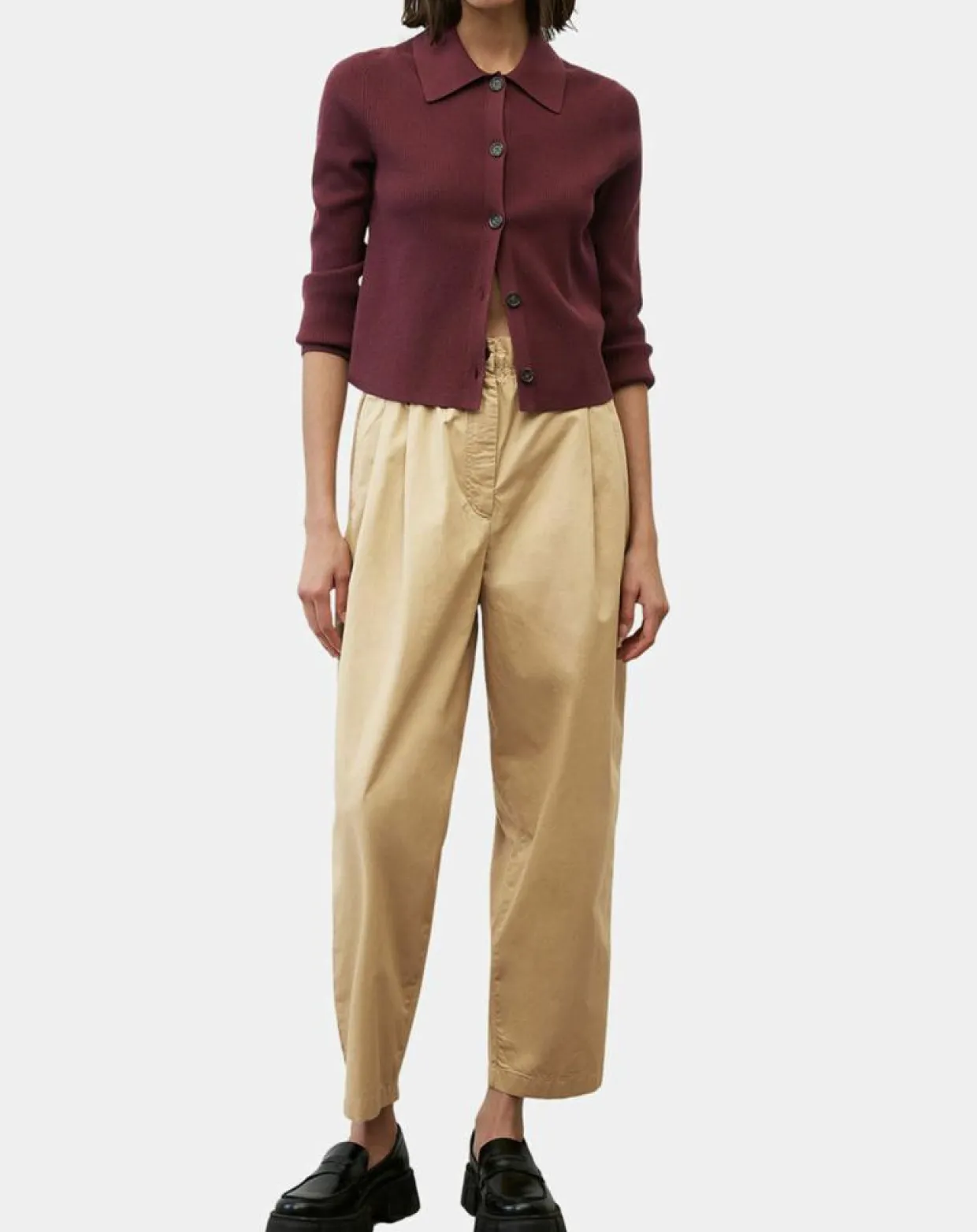 Femme Marc O'Polo Gilets Et Cardigans^Cardigan col polo rouge foncé