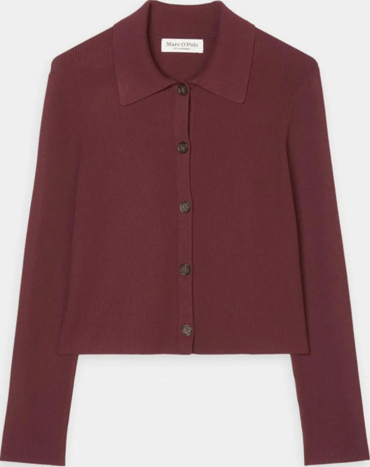 Femme Marc O'Polo Gilets Et Cardigans^Cardigan col polo rouge foncé
