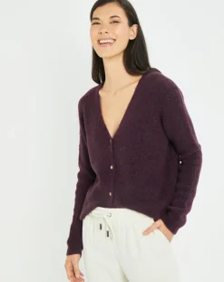 Cardigan Elsa aubergine-Lauren Vidal Sale