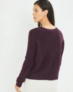 Cardigan Elsa aubergine-Lauren Vidal Sale