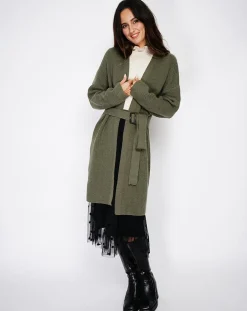 Femme C & JO Cachemire Gilets Et Cardigans^Cardigan en Cachemire mélangé Béatrice kaki